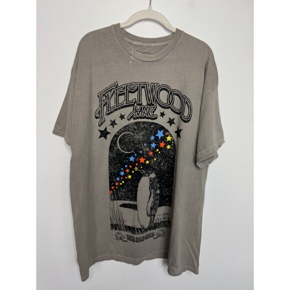 Fleetwood XL Mac Tour 2018 Penguin T-Shirt Gray Short Sleeve Oversized Crewneck - Picture 1 of 7